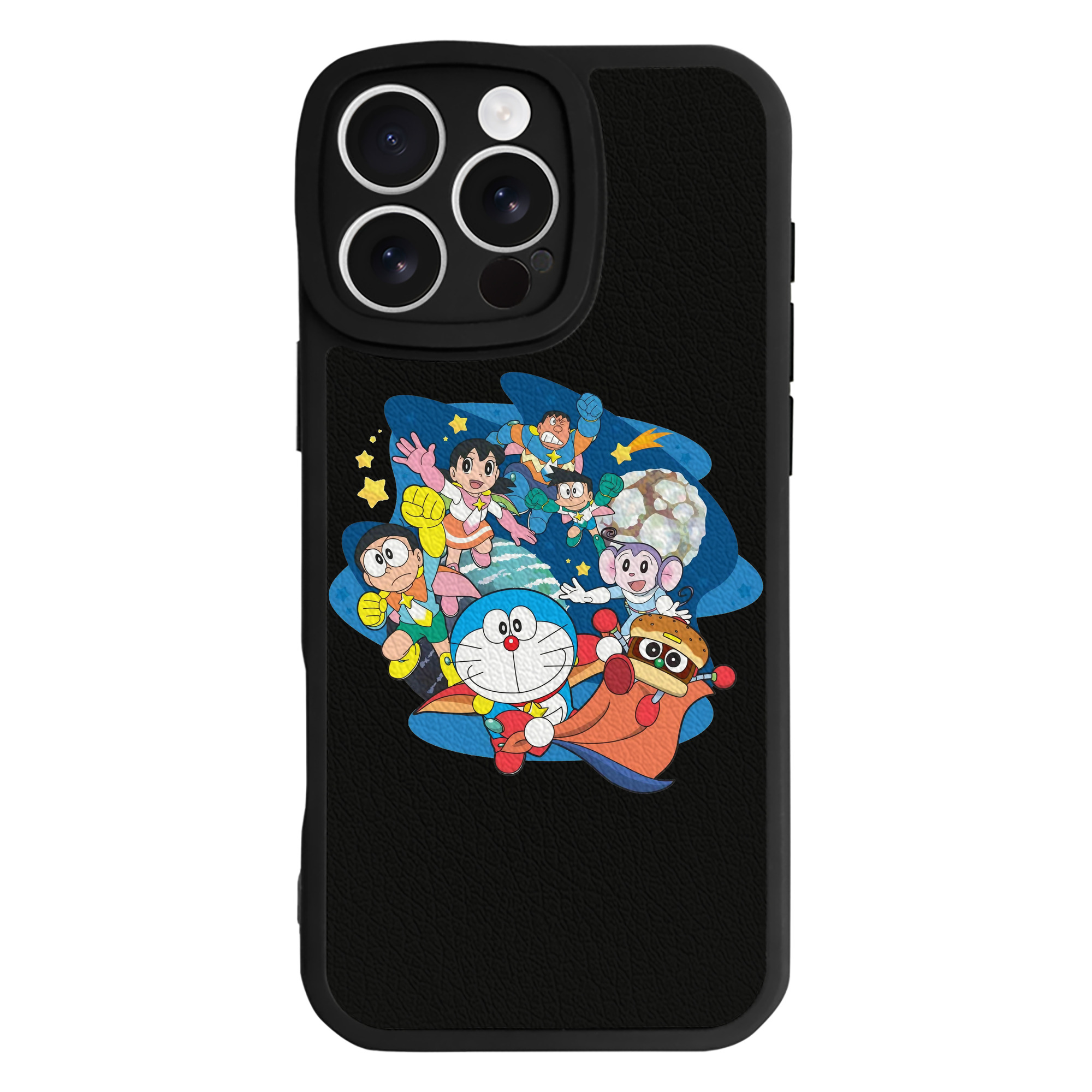 （画像用） ドラえもん Doraemon 【iPhone 16シリーズ対応】シリコンスマホケース（レザー調） 材質：シリコン